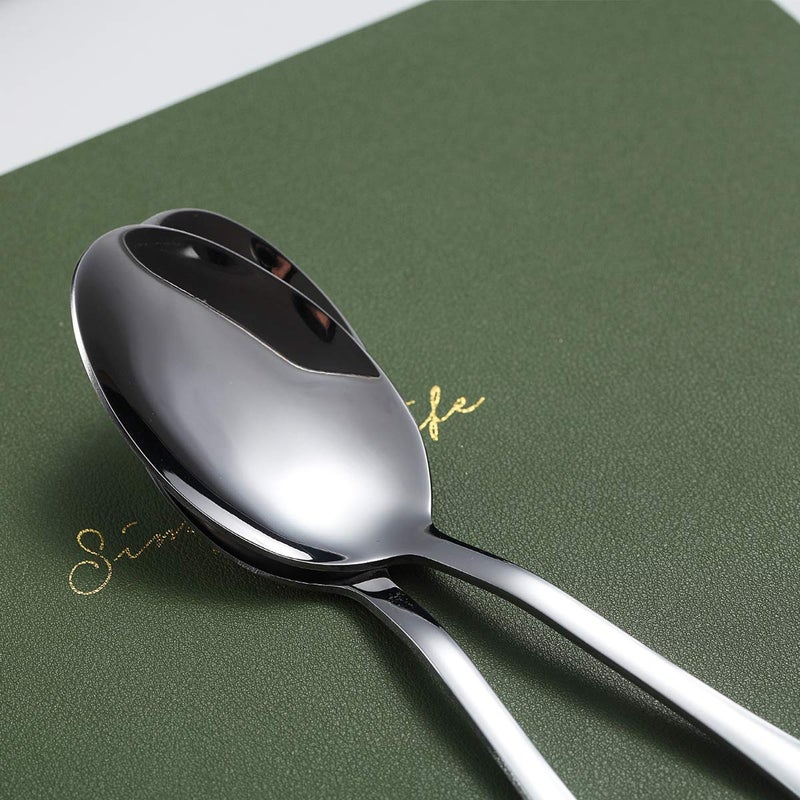 Kyraton 12 Pieces 7.5" Stainless Steel Table and Soup Spoons, Dishwasher Safe Set - Image 5